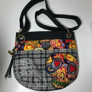 Karma Sugar Skull Crossbody Purse adjustable strap